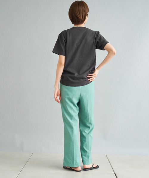 DouDou（ドゥドゥ）の「【WEB限定】Meow フロッキープリントT（Tシャツ/カットソー・レディース・チャコールグレー/オフホワイト/ブルー・FREE）」の16枚目の写真