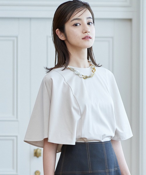 ANAYI（アナイ）の「ライトポンチケープスリーブプルオーバー <手洗い 