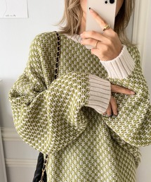 moment+ | 3G リンクス柄 編みジャガードニットプルオーバー(ニット/セーター)