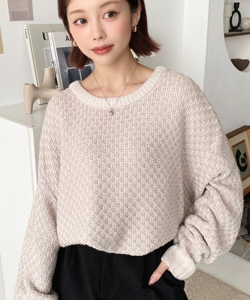 ★LEONARD★シルクウール★人気柄トップス★ ウールシルクストールヘリンボーン織120＞ミックスドット5 – manipuri