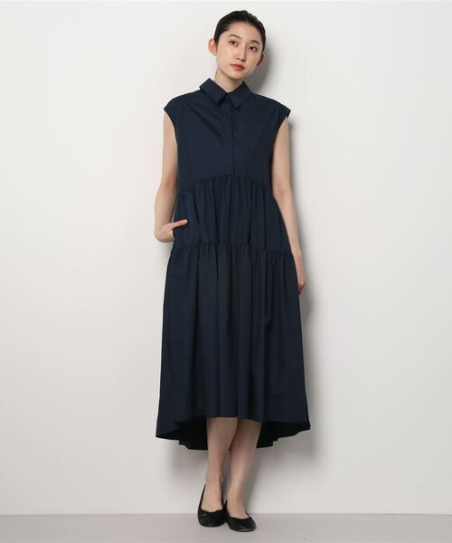 Estnation エストネーション のファッション Estnation ノースリーブティアードワンピース ワンピース