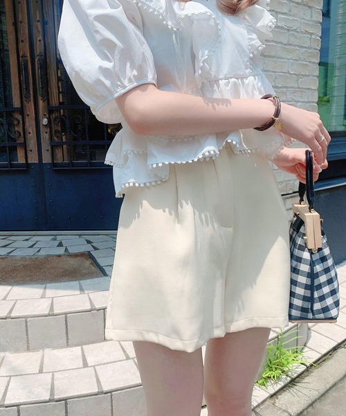 Voyage titty&Co.PETIT（ボヤージュティティアンドコープチ）の「【Voyage titty&Co.】voyage2021SSカラーショートパンツ（その他パンツ・レディース・グリーン/イエロー・SMALL/MEDIUM）」の6枚目の写真