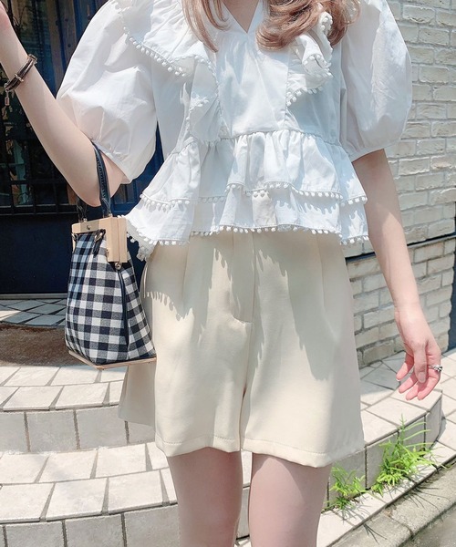 Voyage titty&Co.PETIT（ボヤージュティティアンドコープチ）の「【Voyage titty&Co.】voyage2021SSカラーショートパンツ（その他パンツ・レディース・グリーン/イエロー・SMALL/MEDIUM）」の7枚目の写真