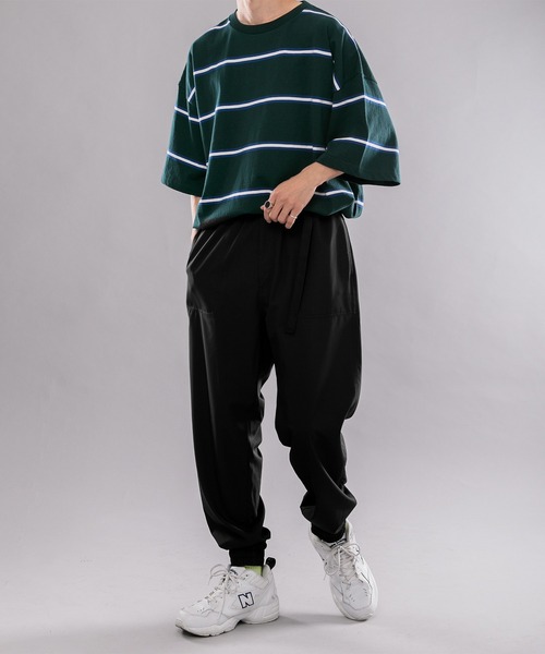 kutir(クティール)の「マルチボーダーTシャツ(Tシャツ/カットソー・メンズ・サックスブルー/イエロー/グリーン・MEDIUM/LARGE)」の8枚目の写真