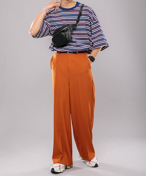 kutir(クティール)の「マルチボーダーTシャツ(Tシャツ/カットソー・メンズ・サックスブルー/イエロー/グリーン・MEDIUM/LARGE)」の15枚目の写真