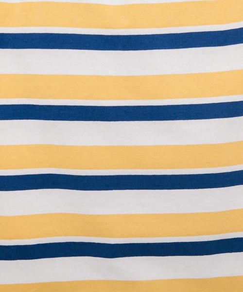 kutir(クティール)の「マルチボーダーTシャツ(Tシャツ/カットソー・メンズ・サックスブルー/イエロー/グリーン・MEDIUM/LARGE)」の7枚目の写真