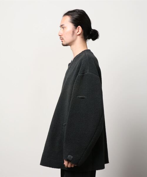 N.HOOLYWOOD(N.ハリウッド)の「REVERSIBLE COAT(ノーカラージャケット・メンズ・カーキ/チャコール・38/40/36)」の14枚目の写真