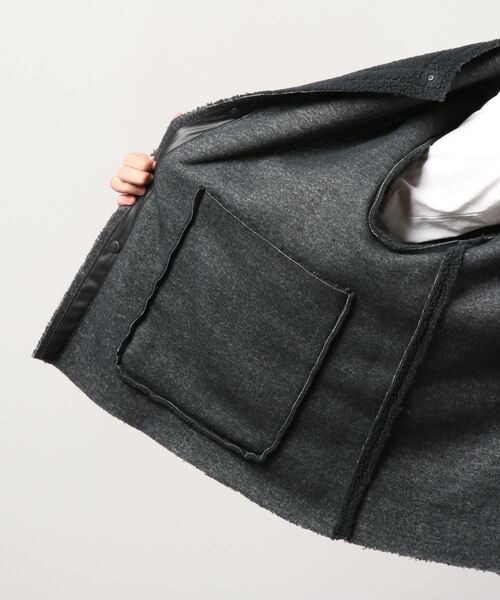 N.HOOLYWOOD(N.ハリウッド)の「REVERSIBLE COAT(ノーカラージャケット・メンズ・カーキ/チャコール・38/40/36)」の16枚目の写真