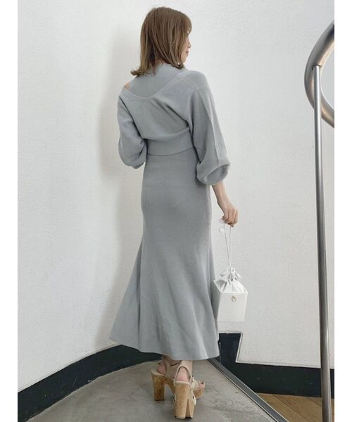 dazzlin（ダズリン）の「4WAYカーデセミマーメイドワンピース（ワンピース・レディース・ブルー/ベージュ/モカ・FREE）」の14枚目の写真