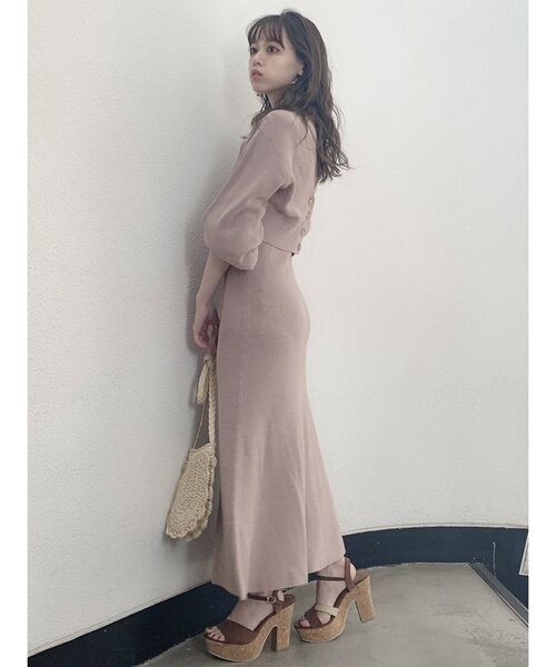 dazzlin（ダズリン）の「4WAYカーデセミマーメイドワンピース（ワンピース・レディース・ブルー/ベージュ/モカ・FREE）」の7枚目の写真