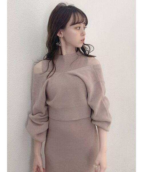 dazzlin（ダズリン）の「4WAYカーデセミマーメイドワンピース（ワンピース・レディース・ブルー/ベージュ/モカ・FREE）」の8枚目の写真