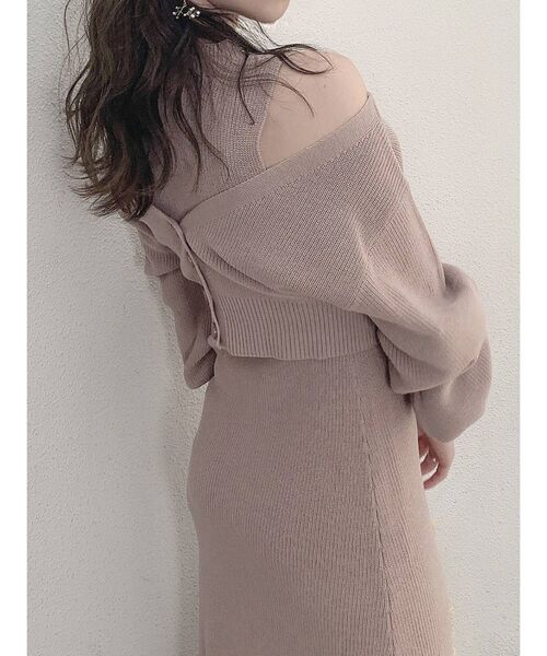 dazzlin（ダズリン）の「4WAYカーデセミマーメイドワンピース（ワンピース・レディース・ブルー/ベージュ/モカ・FREE）」の9枚目の写真