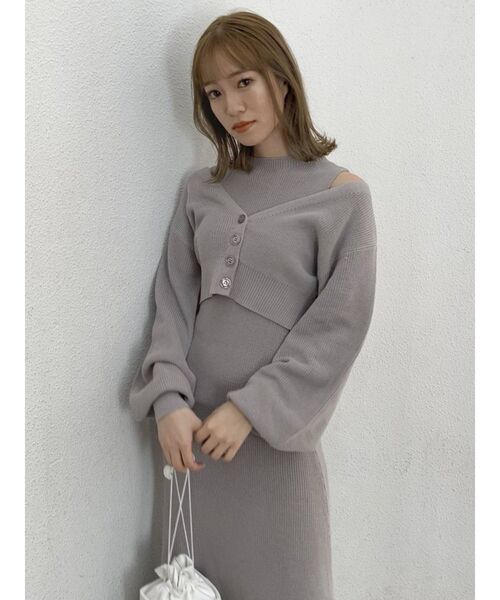 dazzlin（ダズリン）の「4WAYカーデセミマーメイドワンピース（ワンピース・レディース・ブルー/ベージュ/モカ・FREE）」の19枚目の写真