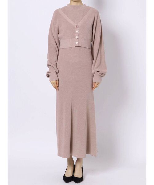 dazzlin（ダズリン）の「4WAYカーデセミマーメイドワンピース（ワンピース・レディース・ブルー/ベージュ/モカ・FREE）」の22枚目の写真