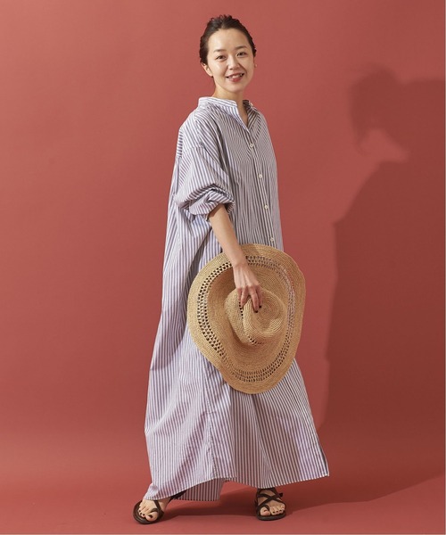 plage（プラージュ）の「Band Collar シャツワンピース◆（ワンピース・レディース・チャコールグレー/サックスブルー/ピンク・38/36）」の5枚目の写真