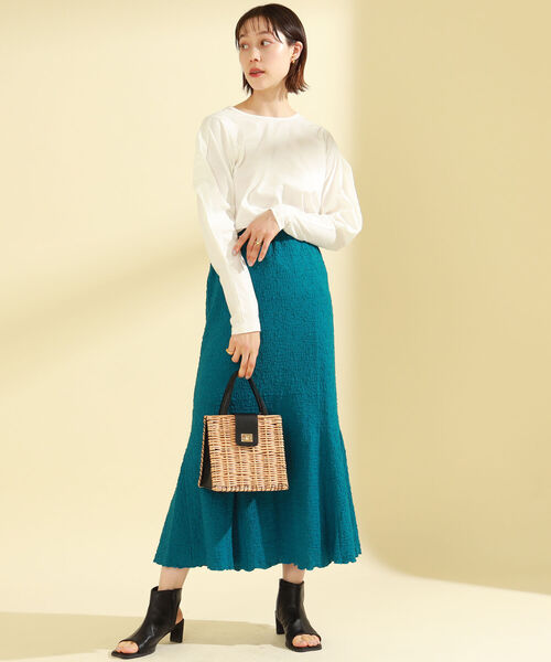 Ray BEAMS（レイビームス）の「Ray BEAMS / コクーン スリーブ クルーネック Tシャツ（Tシャツ/カットソー・レディース・ブラック/ホワイト・ONE SIZE）」の6枚目の写真