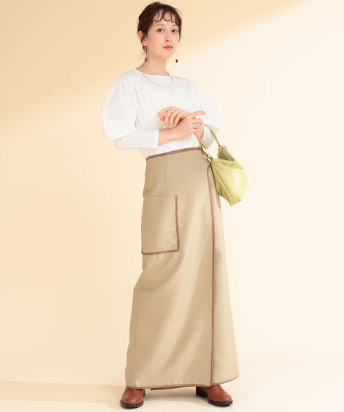 Ray BEAMS（レイビームス）の「Ray BEAMS / コクーン スリーブ クルーネック Tシャツ（Tシャツ/カットソー・レディース・ブラック/ホワイト・ONE SIZE）」の3枚目の写真