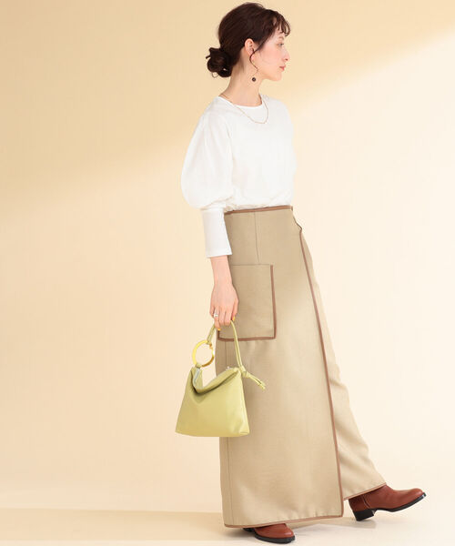 Ray BEAMS（レイビームス）の「Ray BEAMS / コクーン スリーブ クルーネック Tシャツ（Tシャツ/カットソー・レディース・ブラック/ホワイト・ONE SIZE）」の4枚目の写真