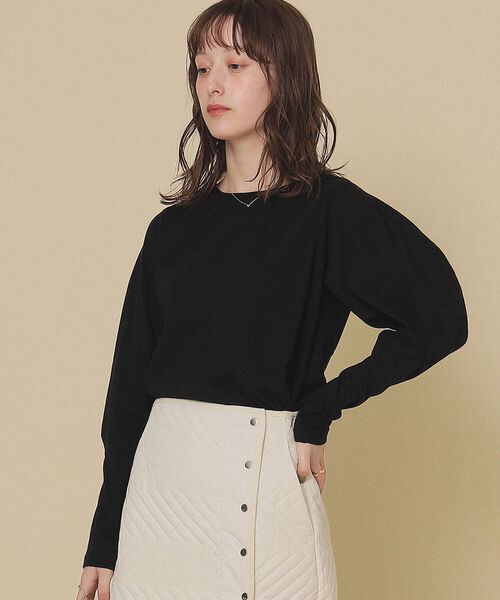 Ray BEAMS（レイビームス）の「Ray BEAMS / コクーン スリーブ クルーネック Tシャツ（Tシャツ/カットソー・レディース・ブラック/ホワイト・ONE SIZE）」の11枚目の写真