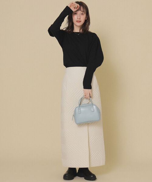 Ray BEAMS（レイビームス）の「Ray BEAMS / コクーン スリーブ クルーネック Tシャツ（Tシャツ/カットソー・レディース・ブラック/ホワイト・ONE SIZE）」の9枚目の写真