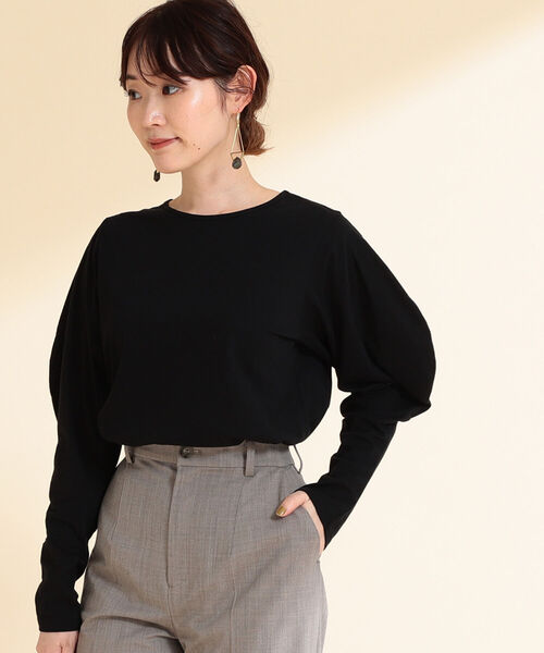 Ray BEAMS（レイビームス）の「Ray BEAMS / コクーン スリーブ クルーネック Tシャツ（Tシャツ/カットソー・レディース・ブラック/ホワイト・ONE SIZE）」の13枚目の写真