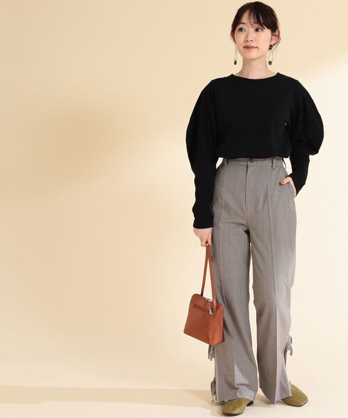 Ray BEAMS（レイビームス）の「Ray BEAMS / コクーン スリーブ クルーネック Tシャツ（Tシャツ/カットソー・レディース・ブラック/ホワイト・ONE SIZE）」の15枚目の写真