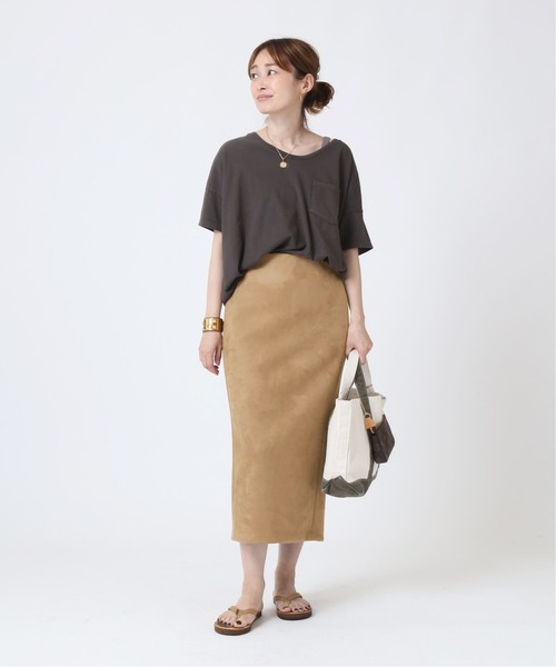 【新品・紙タグ付】ドゥーズィエムクラスのJersey SUEDEタイトスカート Deuxieme Classe（ドゥーズィエムクラス）の「Jersey SUEDE タイト