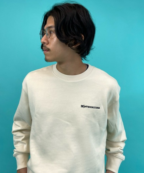 DC（ディーシー）の「【ムラサキスポーツ別注】DC/ディーシー 撥水加工 刺繍ロゴ クルースウェット DPO214032（スウェット・メンズ・ブラック/カーキ/ベージュ・L/M/XL）」の10枚目の写真