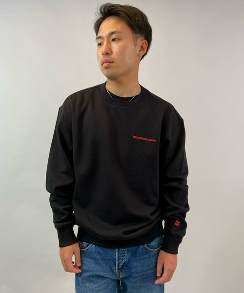 DC（ディーシー）の「【ムラサキスポーツ別注】DC/ディーシー 撥水加工 刺繍ロゴ クルースウェット DPO214032（スウェット・メンズ・ブラック/カーキ/ベージュ・L/M/XL）」の12枚目の写真