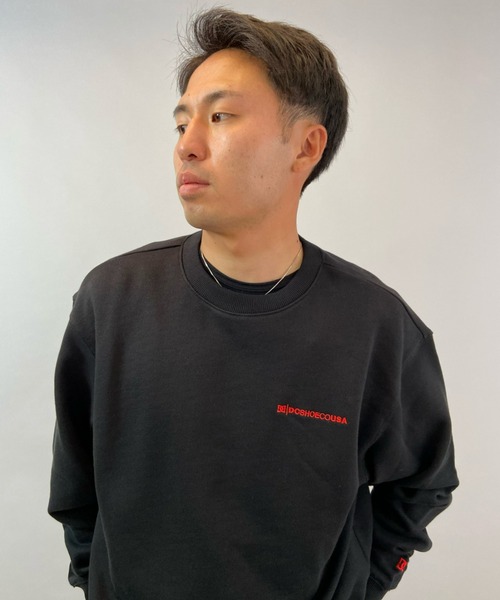 DC（ディーシー）の「【ムラサキスポーツ別注】DC/ディーシー 撥水加工 刺繍ロゴ クルースウェット DPO214032（スウェット・メンズ・ブラック/カーキ/ベージュ・L/M/XL）」の15枚目の写真