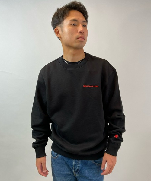 DC（ディーシー）の「【ムラサキスポーツ別注】DC/ディーシー 撥水加工 刺繍ロゴ クルースウェット DPO214032（スウェット・メンズ・ブラック/カーキ/ベージュ・L/M/XL）」の21枚目の写真