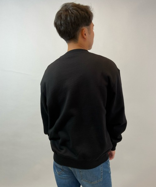 DC（ディーシー）の「【ムラサキスポーツ別注】DC/ディーシー 撥水加工 刺繍ロゴ クルースウェット DPO214032（スウェット・メンズ・ブラック/カーキ/ベージュ・L/M/XL）」の4枚目の写真