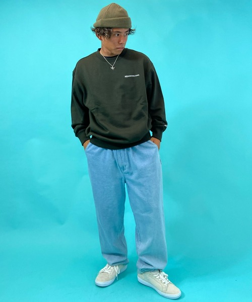 DC（ディーシー）の「【ムラサキスポーツ別注】DC/ディーシー 撥水加工 刺繍ロゴ クルースウェット DPO214032（スウェット・メンズ・ブラック/カーキ/ベージュ・L/M/XL）」の14枚目の写真