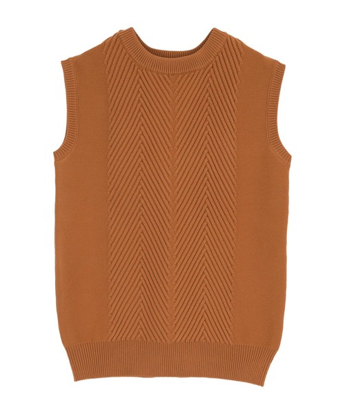 titivate（ティティベイト）の「ﾊﾞｯｸｽﾘｯﾄﾍﾘﾝﾎﾞｰﾝﾆｯﾄﾍﾞｽﾄ（ベスト・レディース・アイボリー/ライトグリーン/グレイッシュベージュ/ブラウン/ブラック・S/M/L）」の19枚目の写真