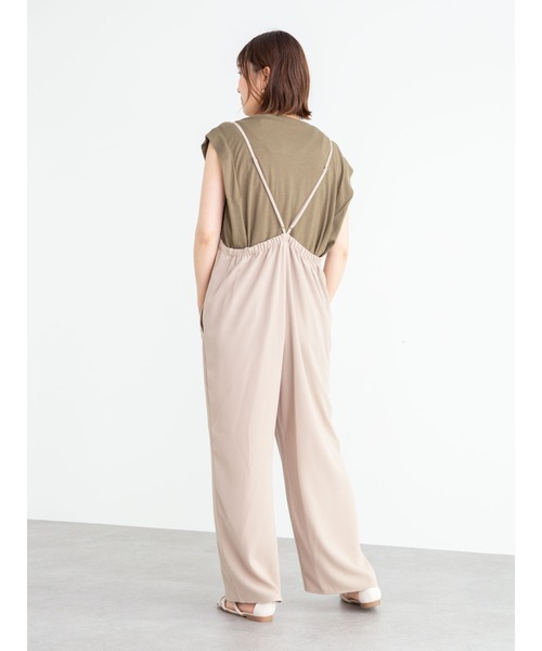 Green Parks(グリーンパークス)の「リラックスサロペット*(サロペット/オーバーオール・レディース・ブラック/ベージュ・FREE)」の13枚目の写真