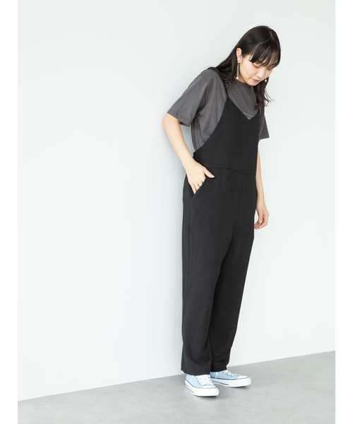 Green Parks(グリーンパークス)の「リラックスサロペット*(サロペット/オーバーオール・レディース・ブラック/ベージュ・FREE)」の10枚目の写真