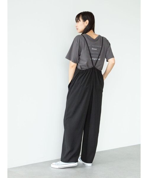 Green Parks(グリーンパークス)の「リラックスサロペット*(サロペット/オーバーオール・レディース・ブラック/ベージュ・FREE)」の14枚目の写真