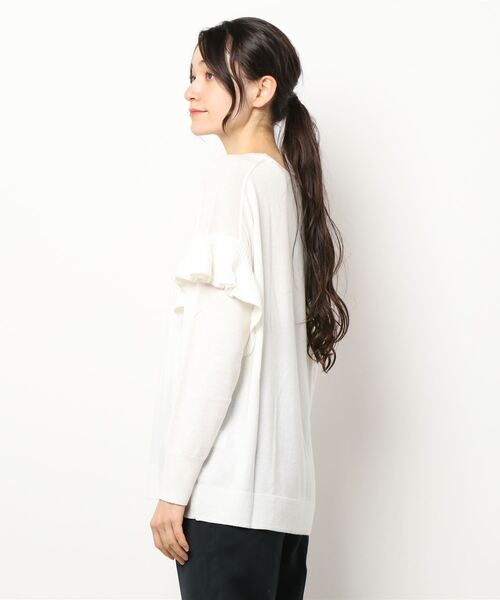 BDONNA（ビドンナ）の「12Gルーズニットプルオーバー（ニット/セーター・レディース・ブルー/ベージュ/オフホワイト・MEDIUM）」の5枚目の写真