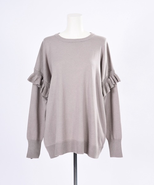 BDONNA（ビドンナ）の「12Gルーズニットプルオーバー（ニット/セーター・レディース・ブルー/ベージュ/オフホワイト・MEDIUM）」の3枚目の写真