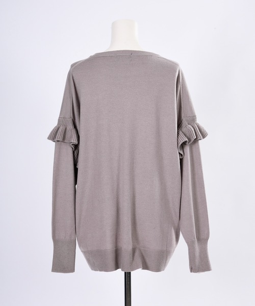 BDONNA（ビドンナ）の「12Gルーズニットプルオーバー（ニット/セーター・レディース・ブルー/ベージュ/オフホワイト・MEDIUM）」の4枚目の写真