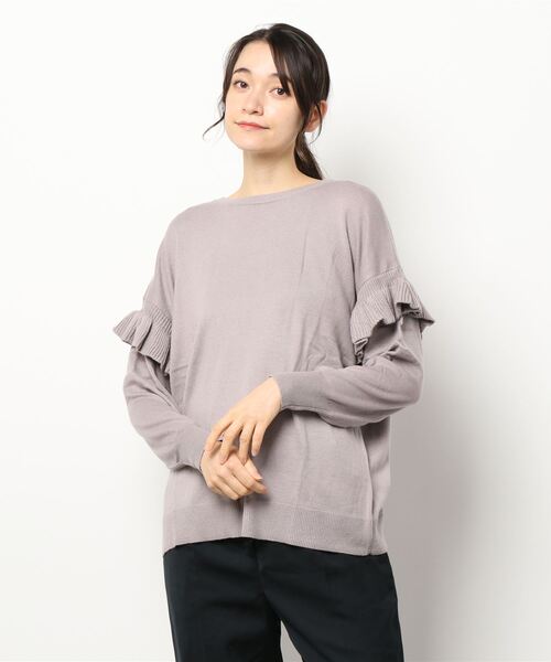 BDONNA（ビドンナ）の「12Gルーズニットプルオーバー（ニット/セーター・レディース・ブルー/ベージュ/オフホワイト・MEDIUM）」の8枚目の写真