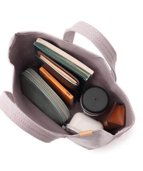 SHOO・LA・RUE(シューラルー)の「◆ステッチキャンバストート(トートバッグ・レディース・ブラック/ピンク/ライトパープル/キャメル/ナチュラル/カーキ系4/チャコールグレー・00)」の9枚目の写真