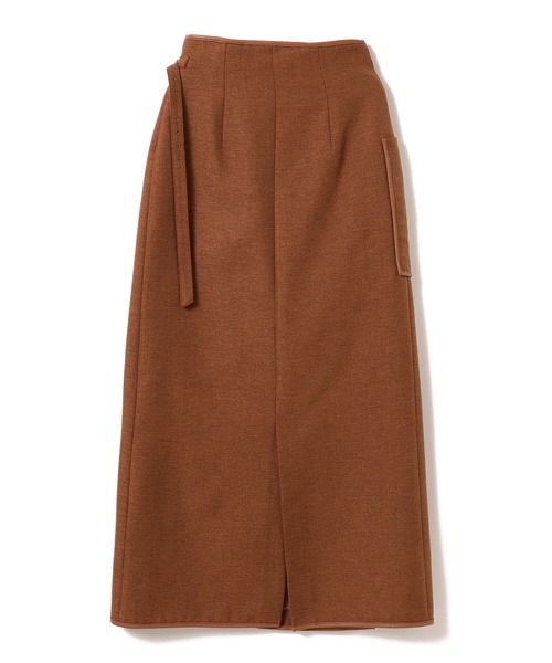 Ray BEAMS（レイビームス）の「Ray BEAMS / パイピング ラップ スカート（スカート・レディース・ブラウン/ベージュ・0/1）」の15枚目の写真