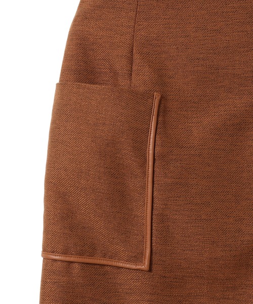 Ray BEAMS（レイビームス）の「Ray BEAMS / パイピング ラップ スカート（スカート・レディース・ブラウン/ベージュ・0/1）」の7枚目の写真