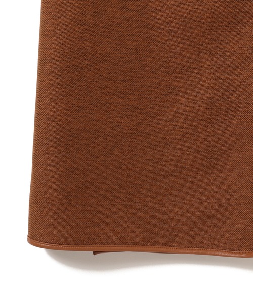 Ray BEAMS（レイビームス）の「Ray BEAMS / パイピング ラップ スカート（スカート・レディース・ブラウン/ベージュ・0/1）」の9枚目の写真