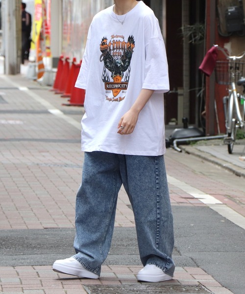 ILL'S(イルズ)の「ILL'S / イルズ エンジェル/イーグル ビッグTシャツ(Tシャツ/カットソー・メンズ・ホワイト/ブラック/ブルー/ホワイト系その他/ブラック系その他/グレー系その他・M/L)」の7枚目の写真