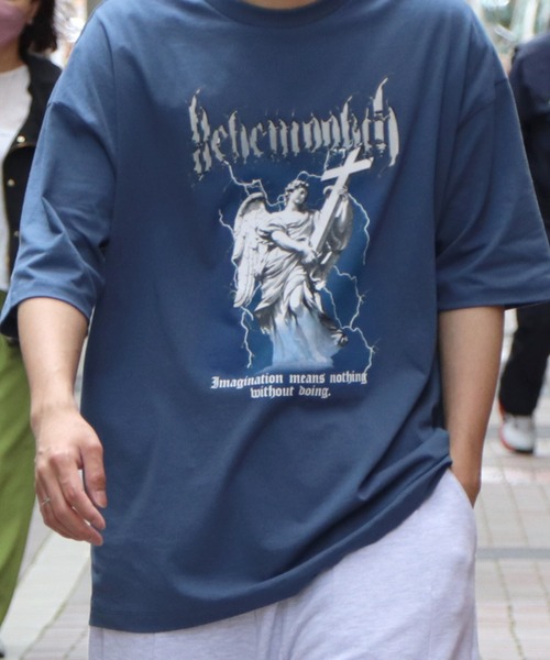 ILL'S(イルズ)の「ILL'S / イルズ エンジェル/イーグル ビッグTシャツ(Tシャツ/カットソー・メンズ・ホワイト/ブラック/ブルー/ホワイト系その他/ブラック系その他/グレー系その他・M/L)」の12枚目の写真