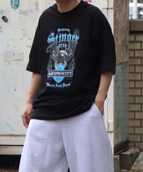 ILL'S(イルズ)の「ILL'S / イルズ エンジェル/イーグル ビッグTシャツ(Tシャツ/カットソー・メンズ・ホワイト/ブラック/ブルー/ホワイト系その他/ブラック系その他/グレー系その他・M/L)」の16枚目の写真