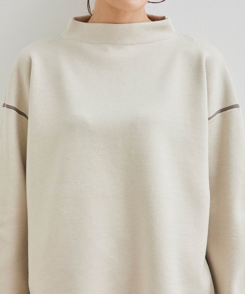 ROPE' PICNIC（ロペピクニック）の「【春まで着られる】Wフェイスボトルネックプルオーバー（ニット/セーター・レディース・チャコールグレー/キナリ/グリーン系その他2・38）」の6枚目の写真