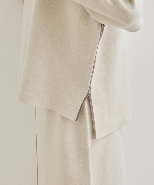 ROPE' PICNIC（ロペピクニック）の「【春まで着られる】Wフェイスボトルネックプルオーバー（ニット/セーター・レディース・チャコールグレー/キナリ/グリーン系その他2・38）」の8枚目の写真